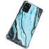 Aqua Blue Marble Ink Galaxy S20 FE Clear Case