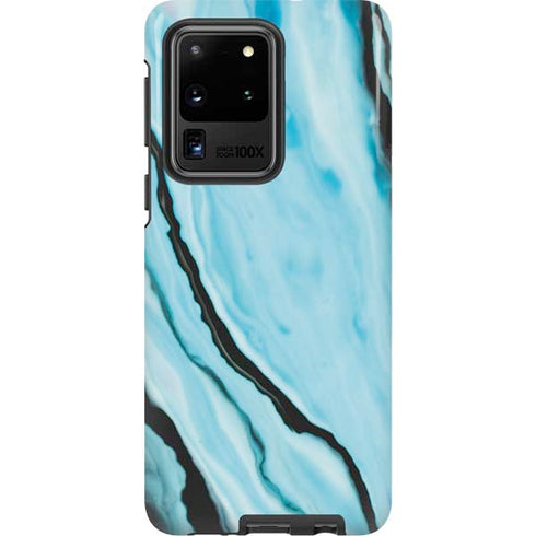 Aqua Blue Marble Ink Galaxy S20 Ultra 5G Pro Case