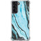 Aqua Blue Marble Ink Galaxy S21 5G Clear Case