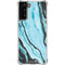Aqua Blue Marble Ink Galaxy S21 Plus 5G Clear Case