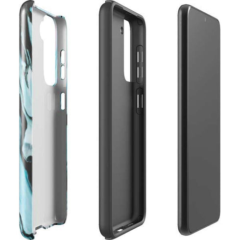 Aqua Blue Marble Ink Galaxy S21 Plus 5G Pro Case