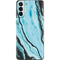 Aqua Blue Marble Ink Galaxy S21 Plus 5G Skin