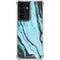 Aqua Blue Marble Ink Galaxy S21 Ultra 5G Clear Case