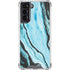 Aqua Blue Marble Ink Galaxy S22 Clear Case