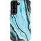 Aqua Blue Marble Ink Galaxy S22 Pro Case
