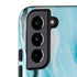 Aqua Blue Marble Ink Galaxy S22 Pro Case