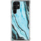 Aqua Blue Marble Ink Galaxy S22 Ultra Clear Case