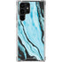 Aqua Blue Marble Ink Galaxy S22 Ultra Clear Case
