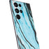 Aqua Blue Marble Ink Galaxy S22 Ultra Skin