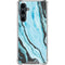 Aqua Blue Marble Ink Galaxy S23 FE Clear Case
