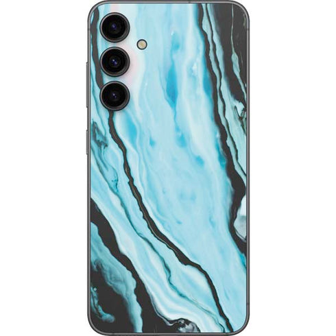 Aqua Blue Marble Ink Galaxy S23 FE Skin