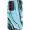 Aqua Blue Marble Ink Galaxy S23 Plus Pro Case