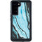 Aqua Blue Marble Ink Galaxy S23 Plus Waterproof Case