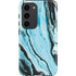 Aqua Blue Marble Ink Galaxy S23 Pro Case