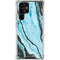 Aqua Blue Marble Ink Galaxy S24 Ultra Clear Case