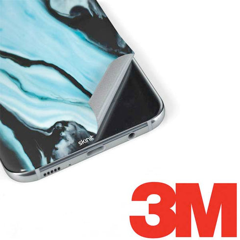 Aqua Blue Marble Ink Galaxy S8 Skin