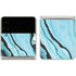 Aqua Blue Marble Ink Galaxy Z Flip3 5G Skin