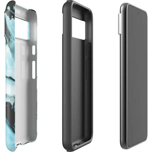 Aqua Blue Marble Ink Google Pixel 8 Pro Impact Case