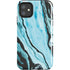 Aqua Blue Marble Ink iPhone 11 Impact Case