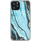 Aqua Blue Marble Ink iPhone 11 Pro Clear Case
