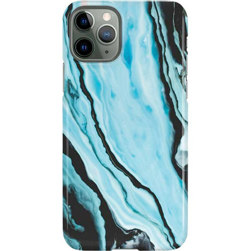 Aqua Blue Marble Ink iPhone 11 Pro Lite Case