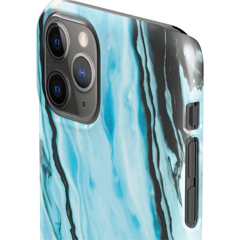 Aqua Blue Marble Ink iPhone 11 Pro Lite Case