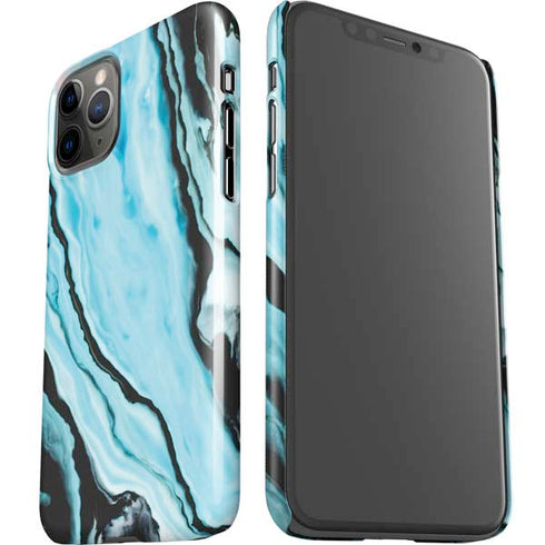 Aqua Blue Marble Ink iPhone 11 Pro Lite Case