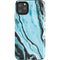 Aqua Blue Marble Ink iPhone 11 Pro Max Impact Case