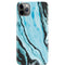 Aqua Blue Marble Ink iPhone 11 Pro Max Lite Case