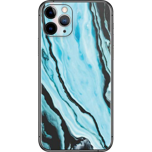 Aqua Blue Marble Ink iPhone 11 Pro Skin
