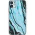 Aqua Blue Marble Ink iPhone 11 Skin