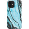 Aqua Blue Marble Ink iPhone 12 Impact Case