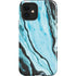 Aqua Blue Marble Ink iPhone 12 Impact Case
