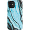 Aqua Blue Marble Ink iPhone 12 Mini Impact Case