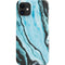 Aqua Blue Marble Ink iPhone 12 Mini Lite Case