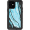 Aqua Blue Marble Ink iPhone 12 Mini Waterproof Case