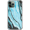 Aqua Blue Marble Ink iPhone 12 Pro Clear Case