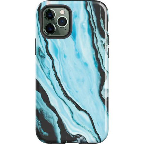 Aqua Blue Marble Ink iPhone 12 Pro Impact Case