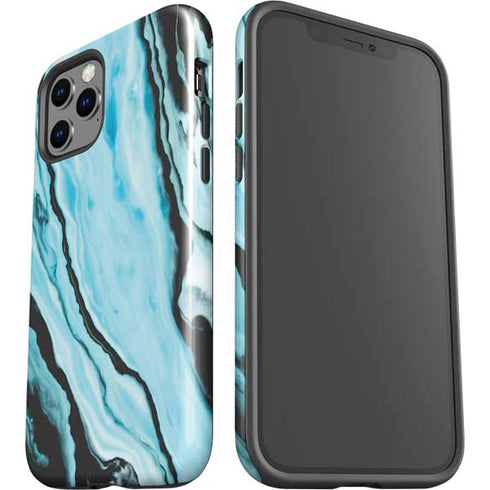 Aqua Blue Marble Ink iPhone 12 Pro Impact Case