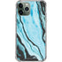 Aqua Blue Marble Ink iPhone 12 Pro Max Clear Case