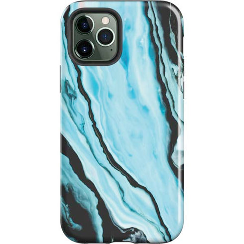 Aqua Blue Marble Ink iPhone 12 Pro Max Impact Case