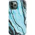 Aqua Blue Marble Ink iPhone 12 Pro Max Impact Case