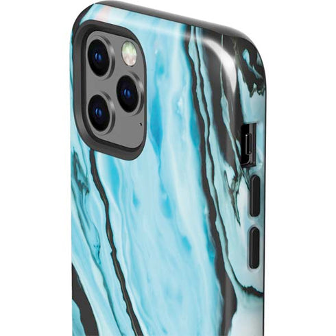 Aqua Blue Marble Ink iPhone 12 Pro Max Impact Case