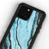 Aqua Blue Marble Ink iPhone 12 Pro Max Waterproof Case
