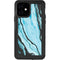 Aqua Blue Marble Ink iPhone 12 Waterproof Case