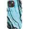 Aqua Blue Marble Ink iPhone 13 Impact Case