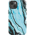 Aqua Blue Marble Ink iPhone 13 Impact Case