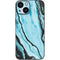 Aqua Blue Marble Ink iPhone 13 Mini Skin