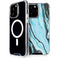Aqua Blue Marble Ink iPhone 13 Pro Max MagSafe Case