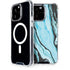 Aqua Blue Marble Ink iPhone 13 Pro Max MagSafe Case